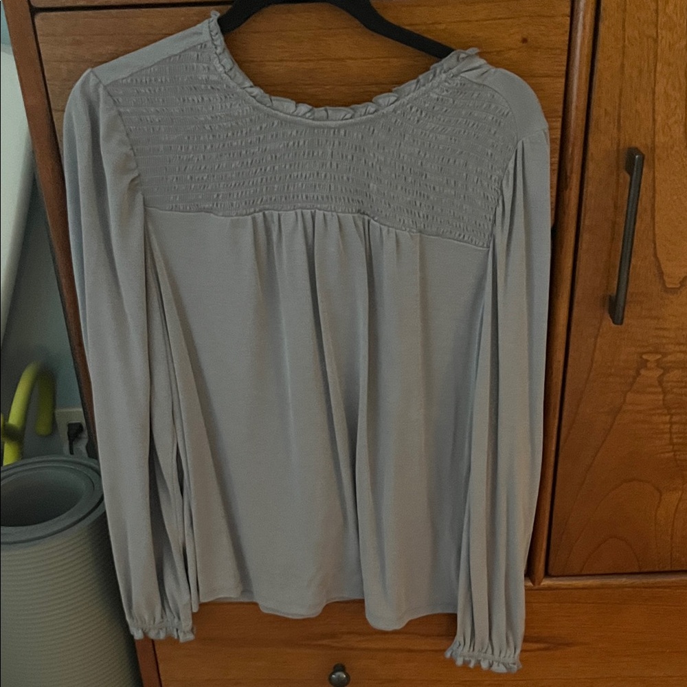 Lucky Brand Women's Soft Gray Blouse